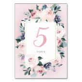 Bloeiende botanische blush waterverf bloemenbruilo kaart (Achterkant)