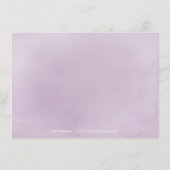 Bloeiende botanische paarse bloemenaccommodatie informatiekaartje (Achterkant)