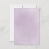 Bloeiende botanische paarse bloemenbruiloft RSVP (Achterkant)