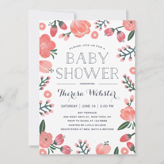 Bloeiende botanische producten | uitnodiging tot b (Voorkant)