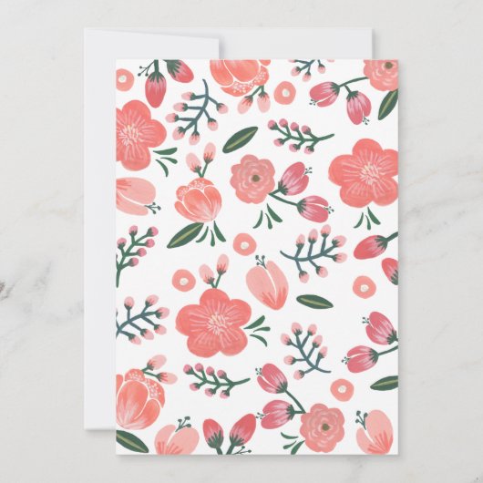 Bloeiende botanische producten | uitnodiging tot b (Achterkant)