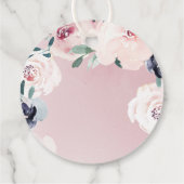 Bloeiende botanische roze bloemige dank je bedankjes labels (Achterkant)