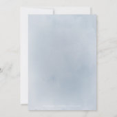 Bloeiende botanische stoffige blauwe verjaardagsfe kaart (Achterkant)