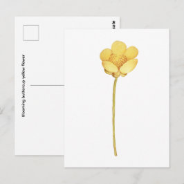 Bloeiende boterbloem gele bloem briefkaart