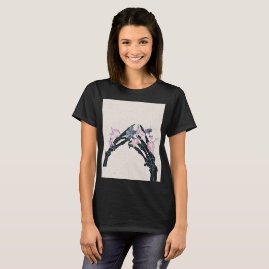 Bloeiende Botten #3 - Twee handen raken T-shirt (Voorkant volledig)