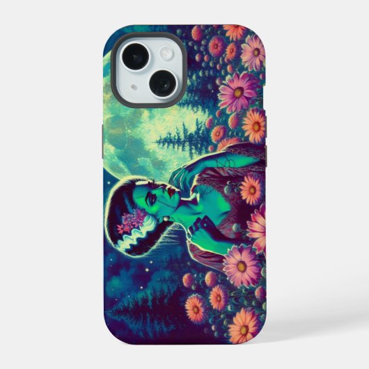 Bloeiende bruid iPhone 15 case (Achterkant)