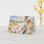 Bloeiende bruid viert liefde en vreugde kaart (Gele Bloem)