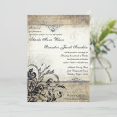 bloeiende bruiloft uitnodiging (Staand voorkant)