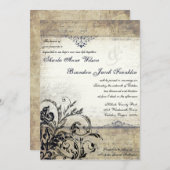 bloeiende bruiloft uitnodiging (Voorkant / Achterkant)