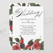 Bloeiende bruiloft uitnodiging (Voorkant / Achterkant)