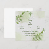 Bloeiende bruiloft uitnodiging (Voorkant / Achterkant)