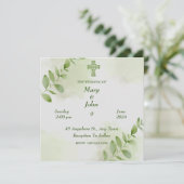 Bloeiende bruiloft uitnodiging (Staand voorkant)