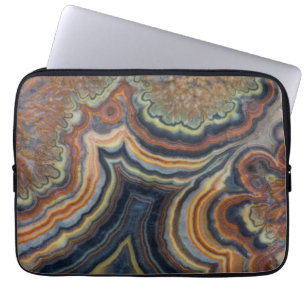 Bloeiende buis onyx laptop sleeve