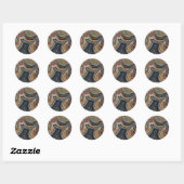 Bloeiende buis onyx ronde sticker (Vel)