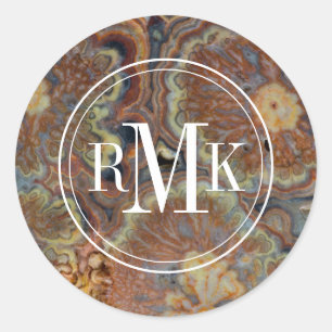 Bloeiende Buis Onyx Ronde Sticker