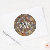 Bloeiende Buis Onyx Ronde Sticker (Envelop)