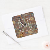 Bloeiende Buis Onyx Vierkante Sticker (Envelop)