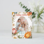  🐇Bloeiende Bunny & Egg-stravaganza Feestdagenkaart (Staand voorkant)