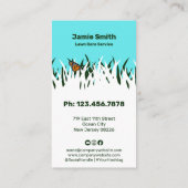 Bloeiende Business Vlinder Gepersonaliseerde Lawn  Visitekaartje (Achterkant)