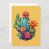  bloeiende cactus bedankkaart (Voorkant / Achterkant)