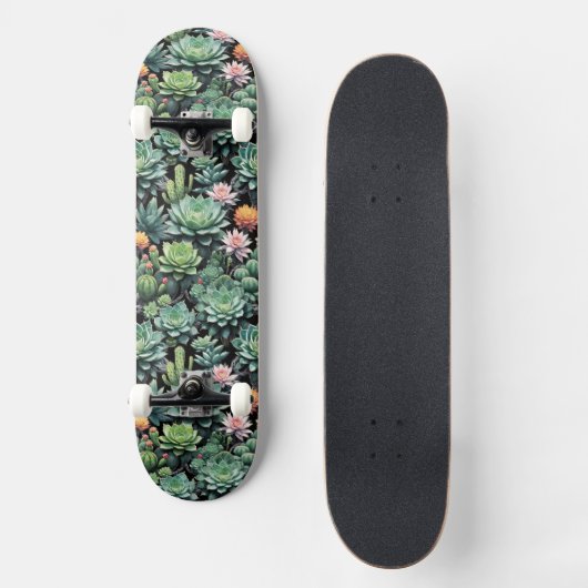 Bloeiende Cactus en Succulenten Persoonlijk Skateboard (Voorkant)