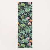 Bloeiende cactus en vetplanten yogamat (Voorkant)