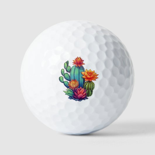  bloeiende cactus golfballen (Voorkant)