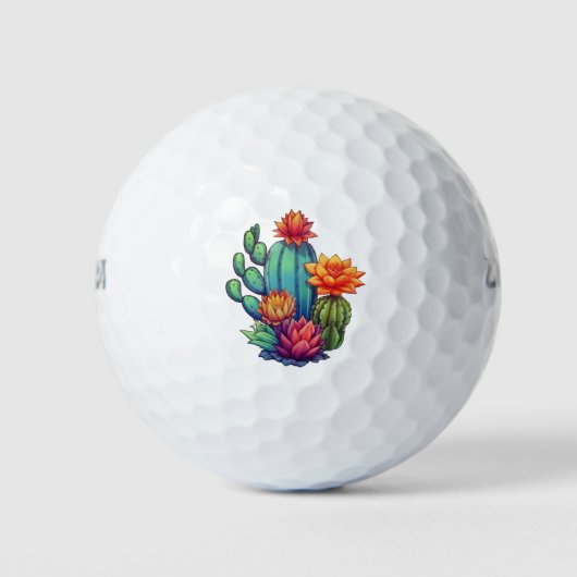  bloeiende cactus golfballen (Voorkant)