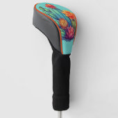  bloeiende cactus golfheadcover (Schuin)