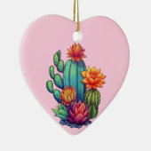  bloeiende cactus keramisch ornament (Rechts)
