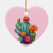  bloeiende cactus keramisch ornament (Achterkant)