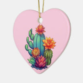  bloeiende cactus keramisch ornament (Links)