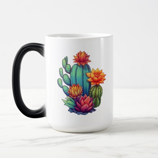  bloeiende cactus magische mok (Links)