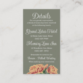 Bloeiende Cactus Prickly Pear Bruiloft Details Informatiekaartje