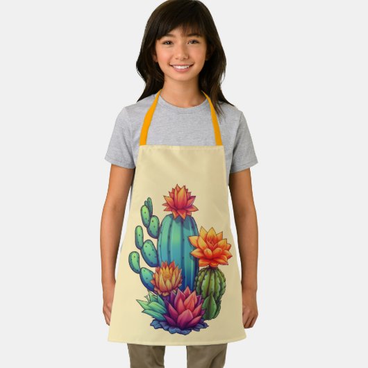  bloeiende cactus schort (Insitu)