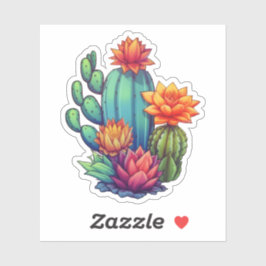 bloeiende cactus sticker