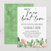 Bloeiende Cactus Taco 'bout Love Koppels Bruidsmei Kaart (Voorkant / Achterkant)