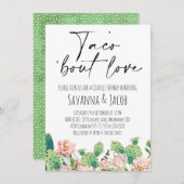 Bloeiende Cactus Taco 'Over Liefde Koppels Douche Kaart (Voorkant / Achterkant)