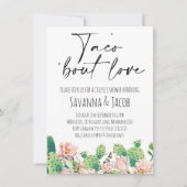 Bloeiende Cactus Taco 'Over Liefde Koppels Douche Kaart (Voorkant)