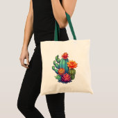  bloeiende cactus tote bag (Voorkant (product))