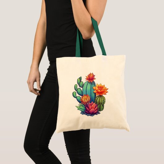  bloeiende cactus tote bag (Voorkant (product))