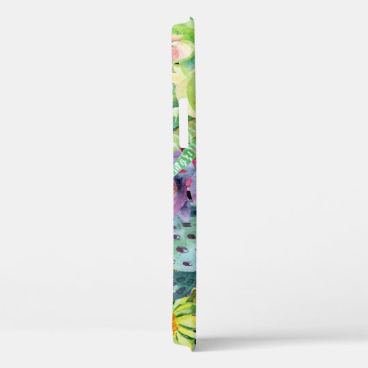 Bloeiende cactus, waterverf naadloos patroon. Case-Mate iPhone case (Achterkant / Rechts)