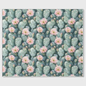 Bloeiende Cactus Zuidwestwoestijncactussen Cadeaupapier (Vlak)