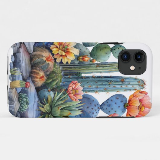Bloeiende cactussen en vetplanten Case-Mate iPhone case (Achterkant (horizontaal))