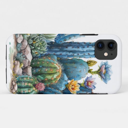 Bloeiende cactussen en vetplanten Case-Mate iPhone case (Achterkant (horizontaal))