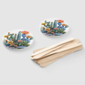 Bloeiende cactussen en vetplanten handwaaier (Niet-gemonteerd)