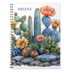 Bloeiende cactussen en vetplanten notitieboek