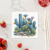 Bloeiende cactussen en vetplanten servet (Insitu)