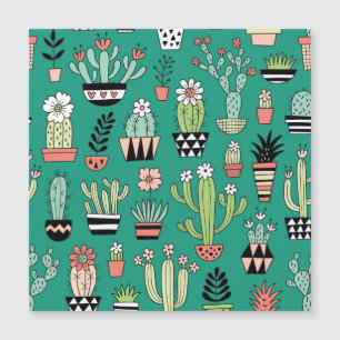 Bloeiende Cactussen Groene Achtergrond