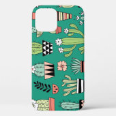 Bloeiende Cactussen Groene Achtergrond  Case-Mate iPhone Case (Achterkant)